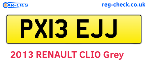 PX13EJJ are the vehicle registration plates.