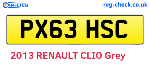 PX63HSC are the vehicle registration plates.