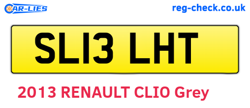 SL13LHT are the vehicle registration plates.