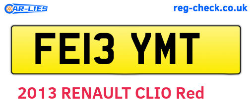 FE13YMT are the vehicle registration plates.