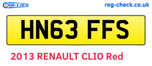 HN63FFS are the vehicle registration plates.