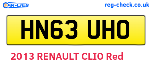 HN63UHO are the vehicle registration plates.