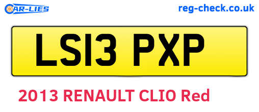 LS13PXP are the vehicle registration plates.