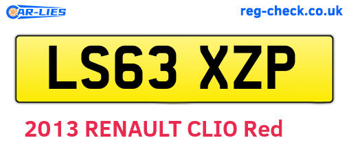 LS63XZP are the vehicle registration plates.