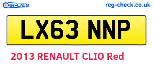 LX63NNP are the vehicle registration plates.