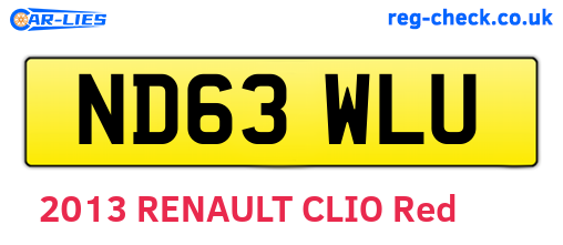 ND63WLU are the vehicle registration plates.