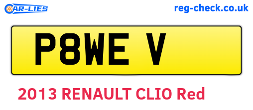 P8WEV are the vehicle registration plates.