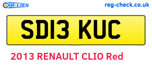 SD13KUC are the vehicle registration plates.