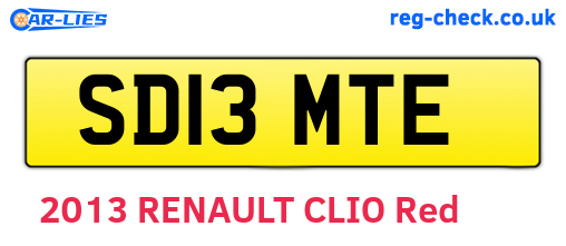 SD13MTE are the vehicle registration plates.