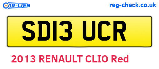 SD13UCR are the vehicle registration plates.