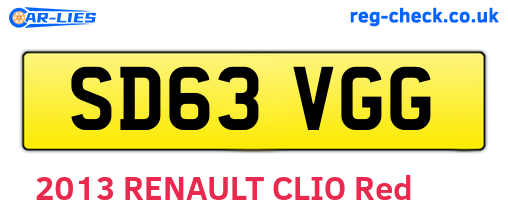 SD63VGG are the vehicle registration plates.