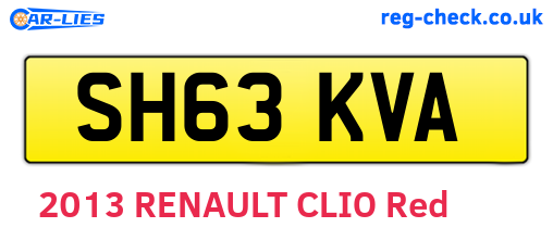 SH63KVA are the vehicle registration plates.