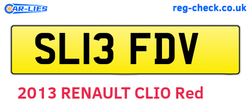 SL13FDV are the vehicle registration plates.