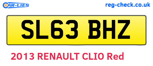 SL63BHZ are the vehicle registration plates.