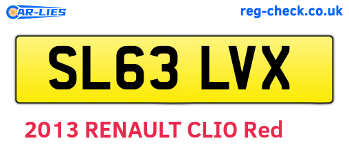 SL63LVX are the vehicle registration plates.
