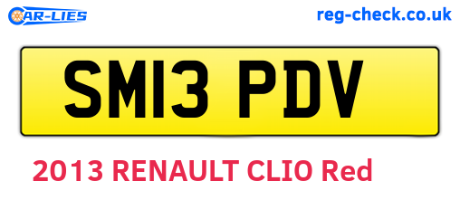 SM13PDV are the vehicle registration plates.