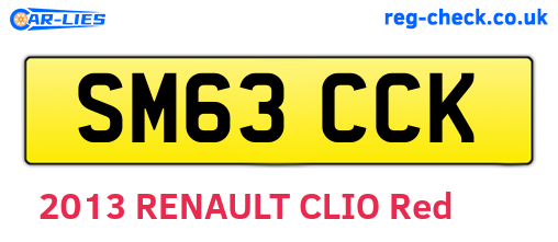 SM63CCK are the vehicle registration plates.