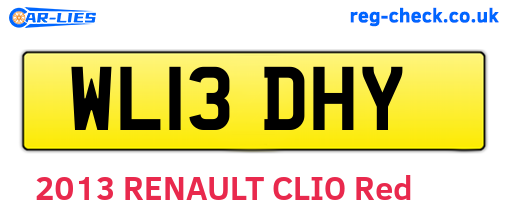 WL13DHY are the vehicle registration plates.
