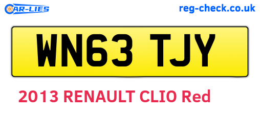 WN63TJY are the vehicle registration plates.