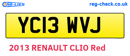 YC13WVJ are the vehicle registration plates.