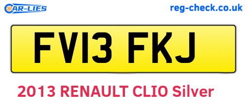 FV13FKJ are the vehicle registration plates.