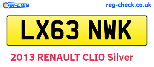 LX63NWK are the vehicle registration plates.