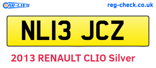 NL13JCZ are the vehicle registration plates.