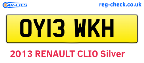 OY13WKH are the vehicle registration plates.