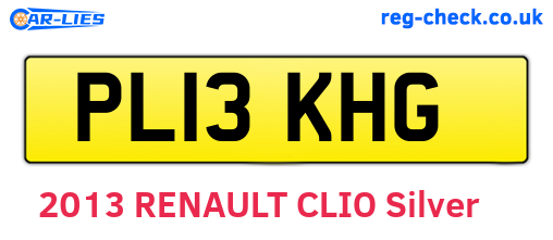 PL13KHG are the vehicle registration plates.