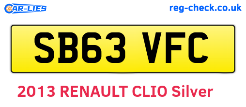 SB63VFC are the vehicle registration plates.