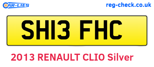 SH13FHC are the vehicle registration plates.