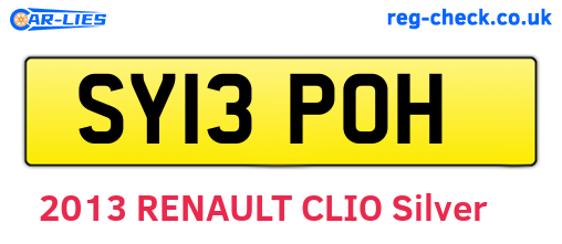 SY13POH are the vehicle registration plates.