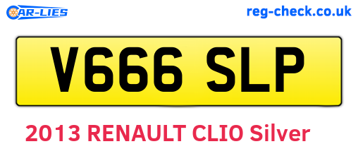V666SLP are the vehicle registration plates.