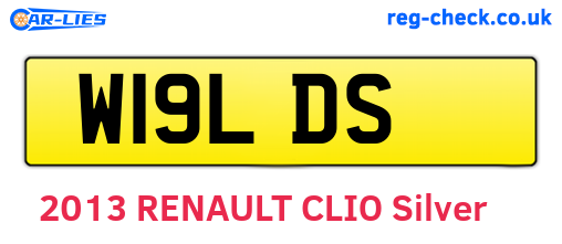 W19LDS are the vehicle registration plates.