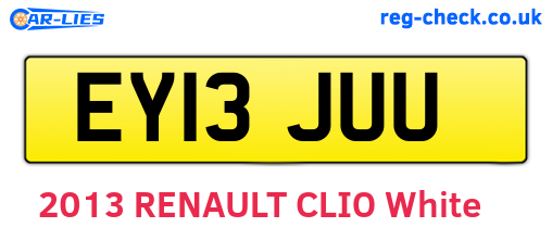 EY13JUU are the vehicle registration plates.