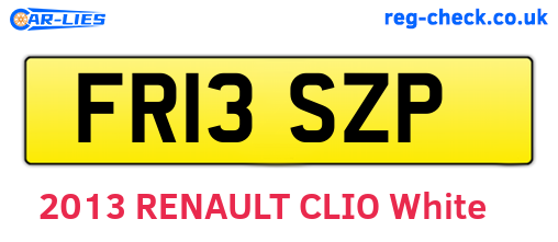 FR13SZP are the vehicle registration plates.