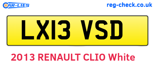 LX13VSD are the vehicle registration plates.