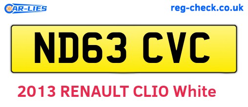 ND63CVC are the vehicle registration plates.