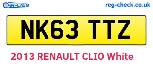 NK63TTZ are the vehicle registration plates.