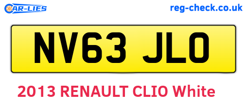 NV63JLO are the vehicle registration plates.