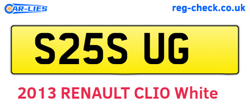 S25SUG are the vehicle registration plates.