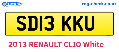 SD13KKU are the vehicle registration plates.