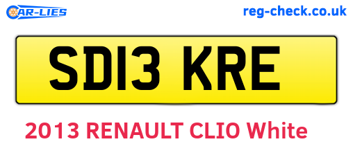 SD13KRE are the vehicle registration plates.