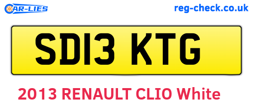 SD13KTG are the vehicle registration plates.