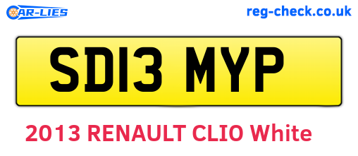 SD13MYP are the vehicle registration plates.