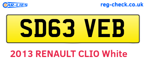 SD63VEB are the vehicle registration plates.