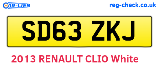 SD63ZKJ are the vehicle registration plates.