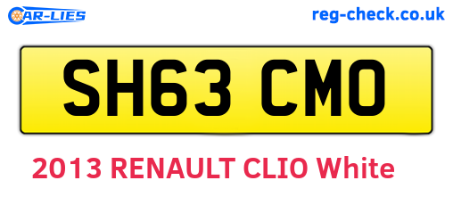 SH63CMO are the vehicle registration plates.