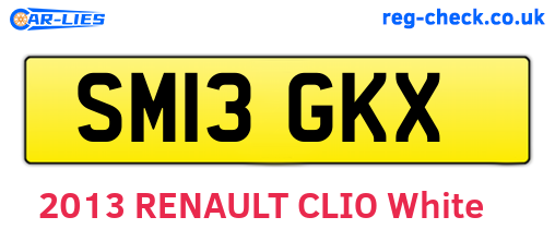 SM13GKX are the vehicle registration plates.