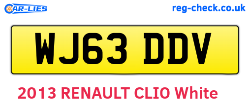 WJ63DDV are the vehicle registration plates.